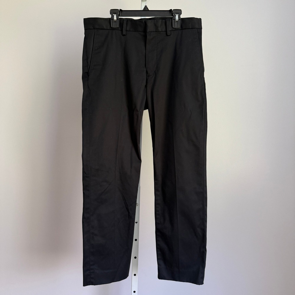 Nordstrom Mens Black Slim Fit Non Iron Dress Pants 32x32 Cotton Blend